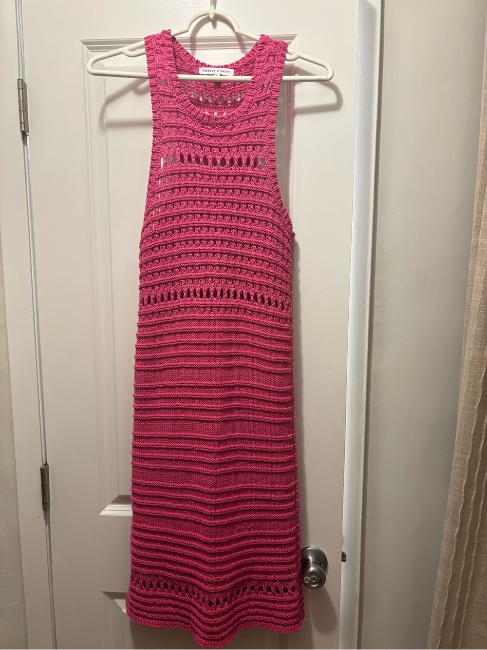 Rebecca Minkoff Pink Above knee length Crochet Dress